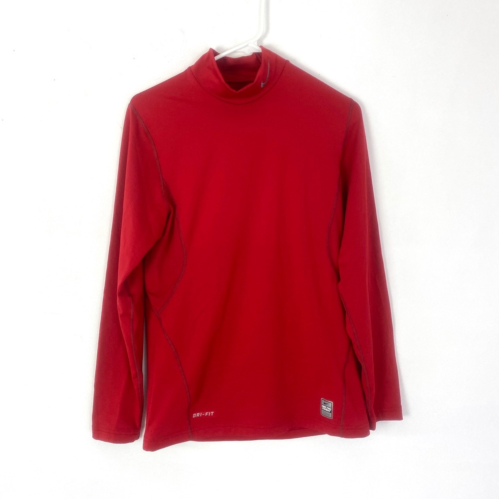 Men’s nike small turtle neck pullover red